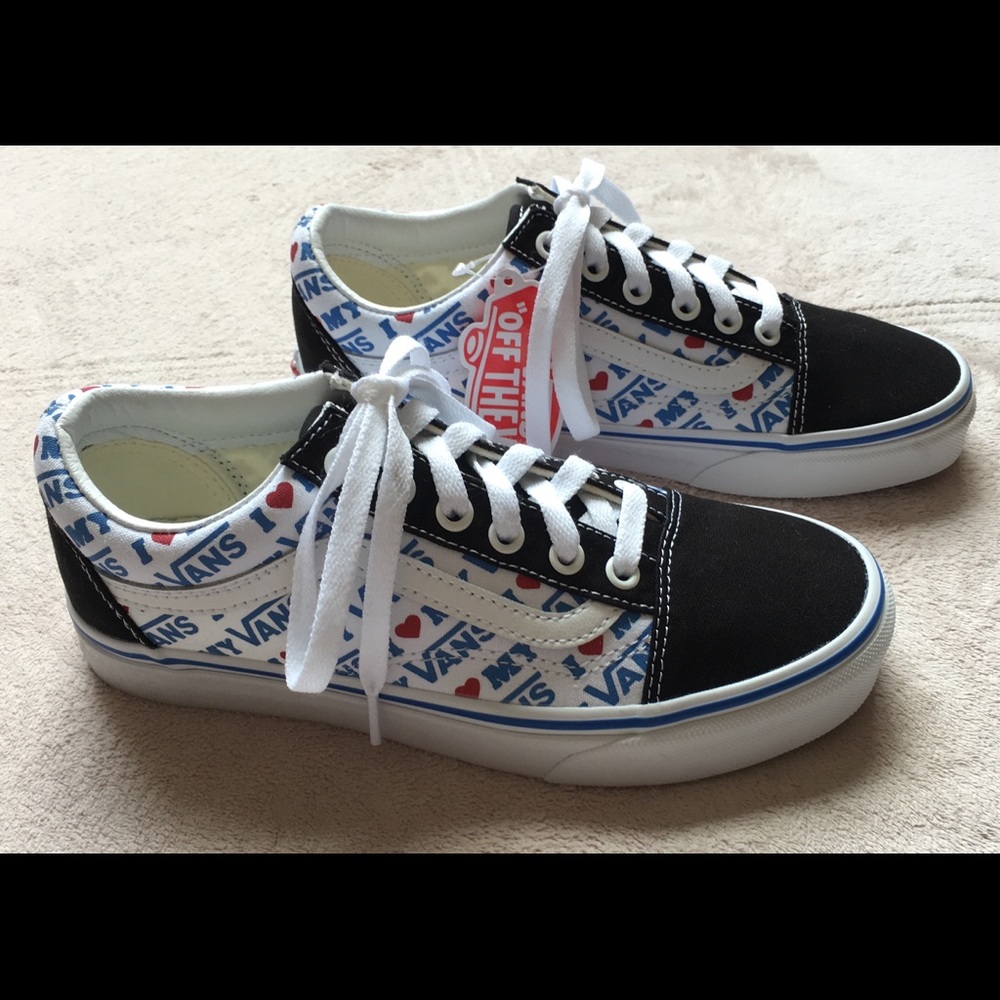 Vans I Love heart My Vans Old Skool Size 6.5 Women - Picture 3 of 10